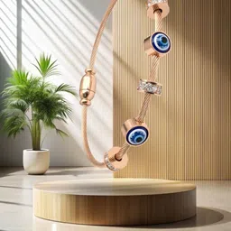 RKB Sales Women Cubic Zirconia Antique Rose Gold-Plated Kada Bracelet-picture-21