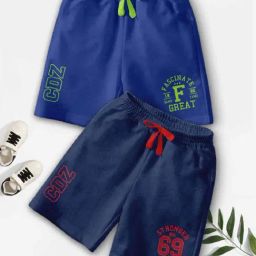 Codez Boys Navy & Blue Printed Shorts-picture-39