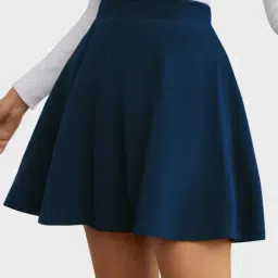 BUYNEWTREND Navy Skater Skirt-picture-11