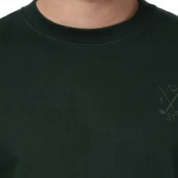 Ad By Arvind Green Cotton Slim Fit Sweatshirt image 5