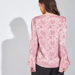 Latin Quarters Pink Print Long Sleeves Tops image 2