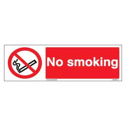 SUNSIGNS No Smoking Signage Size 150x200 mm HP Print + Vinyl + Sun Board, SS0215 image 1
