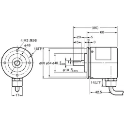 Omron Absolute Type Rotary Encoder, E6F-AG5C-C 720P/R 2M image 2