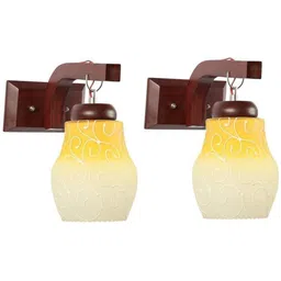 1ST TIME Yellow & Yellow Textured Wood Wall Lamp-picture-42