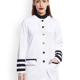 Belle Fille Women White Fleece Pea Coat-picture-21