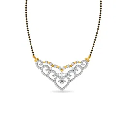 Kisna Diamond & Gold Jewellery 14k Gold & Diamond Advika Tanmaniya Mangalsutra for Women-picture-13