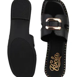 Rocia by Regal Women's Black Casual Sandals image 4