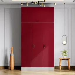 Godrej Interio Slimline 3-Door Steel Almirah, Red (1-Year Warranty, 1 Locker,OHU)-picture-15