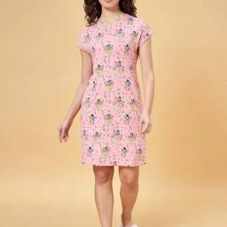 Dreamz by Pantaloons Pink Cotton Printed Sleep Tee-picture-39