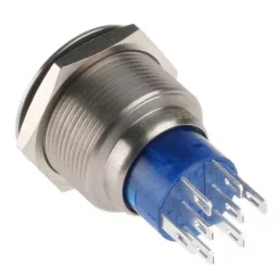 RS PRO Illuminated Push Button Switch Momentary 22.2 mm DPDT Red LED 250 V AC, 1759284 image 3