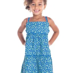 Cherry Crumble By Nitt Hyman Kids Blue Printed Dress-image-31