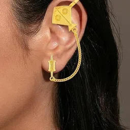 DZINETRENDZ Quirky Ear Cuff Earrings image 4