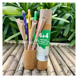 sow & grow Sow and Grow Plantable 4 Seed Pencils and 4 Seed Paper Pens in a Reusable Stationary Box - Pack of 8-picture-22