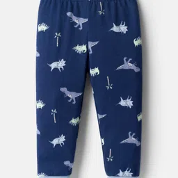 Kidi Wav Pack Of 4 Solid Striped & Dinosaur Printed Pajamas - Multi Colour image 3