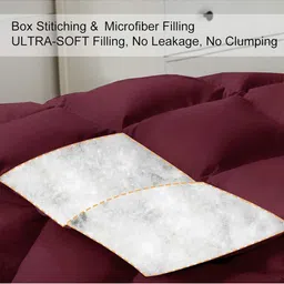 THEGASBH Maroon & Maroon AC Room 150 GSM Comforter image 3