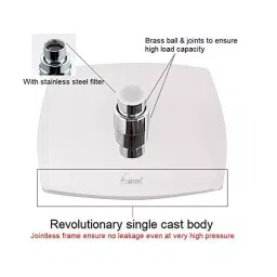 Aquieen 12x12 inch Square Stainless Steel Silver Wall Mount Overhead Shower, AQN 299 image 4