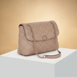 Forever Glam by Pantaloons Taupe Shoulder Bag image 1