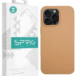 Sprig Liquid Silicone Magnetic Back Cover for APPLE iPhone 15 Pro Max (Gold) image 1
