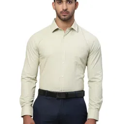 Park Avenue Green Slim Fit Texture Shirt image 1