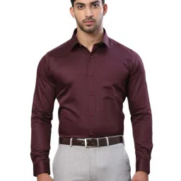 Raymond Maroon Slim Fit Shirt image 1