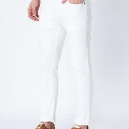 Red Tape White Skinny Fit Heavily Washed Jeans image 3