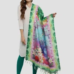 Saree Mall Multicolored Floral Print Dupatta-picture-13