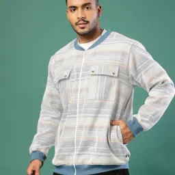 Rigo Multicolor Regular Fit Self Bomber Jacket image 3