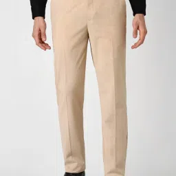 Van Heusen Beige Slim Fit Trousers image 1