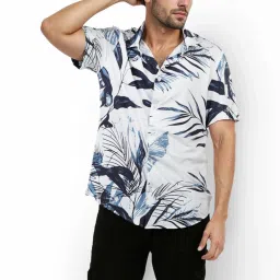celio Celio* Blue Regular Fit Printed Shirt image 1