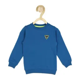 allen solly junior Allen Solly Kids Blue Solid Full Sleeves Sweatshirt-picture-31