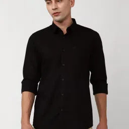 Peter England Black Slim Fit Shirt image 1