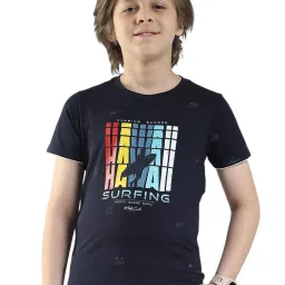 Monte Carlo Boys Navy Blue Printed T-Shirt image 1