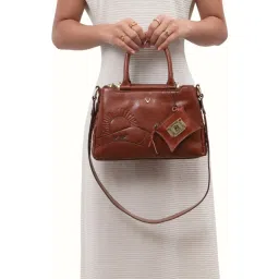 Hidesign SAHARA Tan Printed Medium Handbag image 1