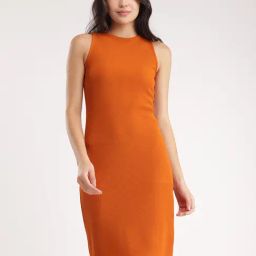 Fablestreet Orange Relaxed Fit Bodycon Dress-picture-19