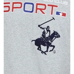 Beverly Hills Polo Club Grey Logo Printed T-Shirt image 4