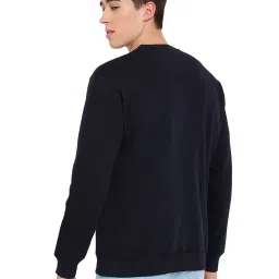 Cantabil Navy Regular Fit Round Neck Printed Sweatshirt image 2