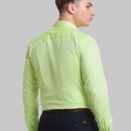 Park Avenue Green Cotton Slim Fit Shirt image 2