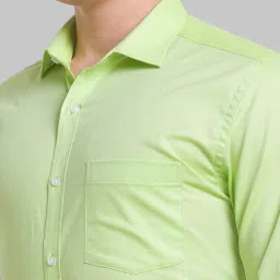 Park Avenue Green Cotton Slim Fit Shirt image 5