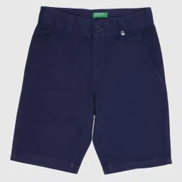 United Colors of Benetton Kids Navy Cotton Shorts image 1