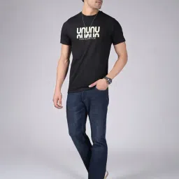 Louis Stitch Navy Cotton Regular Fit Jeans image 4