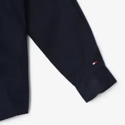 Tommy Hilfiger Navy Cotton Regular Fit Logo Printed Shirt image 4