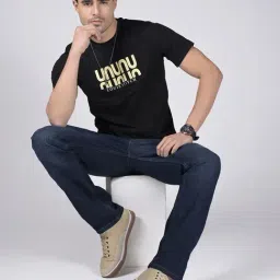 Louis Stitch Navy Cotton Regular Fit Jeans image 5