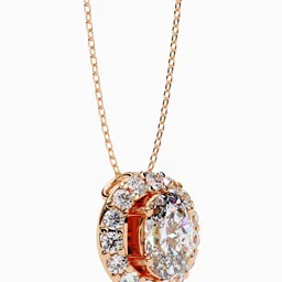 VALANOVA 18KT Rose Gold Lab Grown Diamond Pendant- 1.3 g image 4