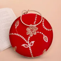 ARTKLIM Women Embroidered Box Clutch image 1