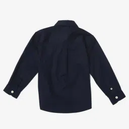 Tommy Hilfiger Navy Cotton Regular Fit Logo Printed Shirt image 2