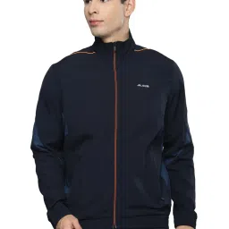 ALCIS Navy Regular Fit Colour Block Jacket image 1