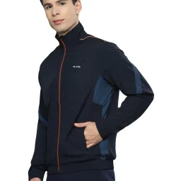 ALCIS Navy Regular Fit Colour Block Jacket image 3