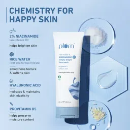 Plum Rice Water & Niacinamide 2% Simply Bright Face Wash - 100 ml image 3