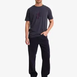 Rare Rabbit Grey Regular Fit Graphic T-Shirt image 5