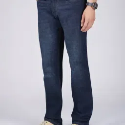 Louis Stitch Navy Cotton Regular Fit Jeans image 2